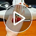 GZQCI 2-Pack Bling Red Cherry Car Mirror Charm Rearview Pendant