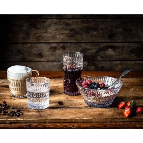 Nachtmann Ethno Crystal Tumblers – Set of 4 Lead-Free 10.25 oz Glasses with Arabesque-Inspired Design, Refined Barware for Cocktails, Whiskey, Water, Spirits, Entertaining at Home & Events