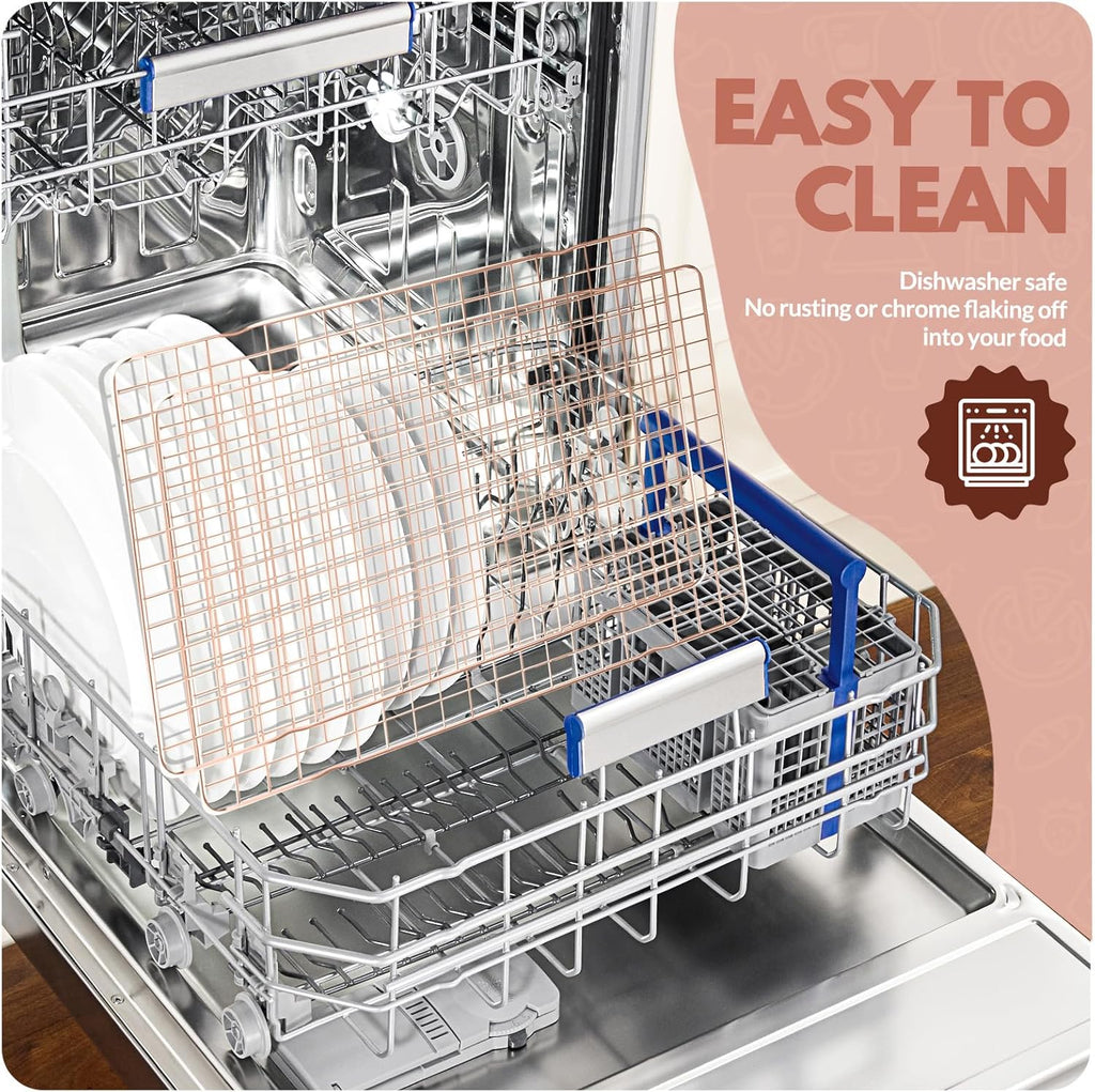 Skiennix Cooling Racks - 2 PCS Stainless Steel Baking Racks | 14.8x10 Inches Oven Safe Design