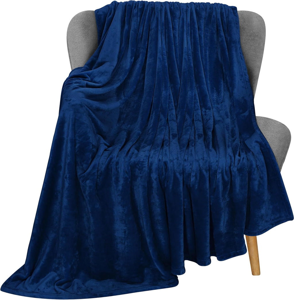Utopia Bedding Fleece Blanket - Luxury Anti-Static Soft Microfiber Throw | Navy, 50x60 Inch