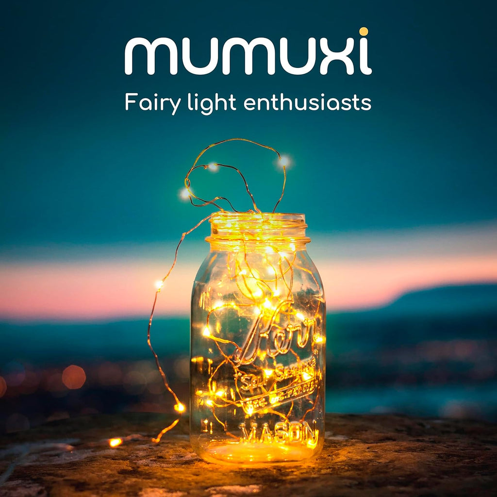 MUMUXI Fairy String Lights - 20 Pack 3.3ft Battery Operated Mini LEDs for Weddings & Parties | Warm White
