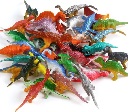 FINGOOO Mini Dinosaur Figures Set - 39 Assorted Vinyl Toys for Dino-Themed Parties & Easter Gifts