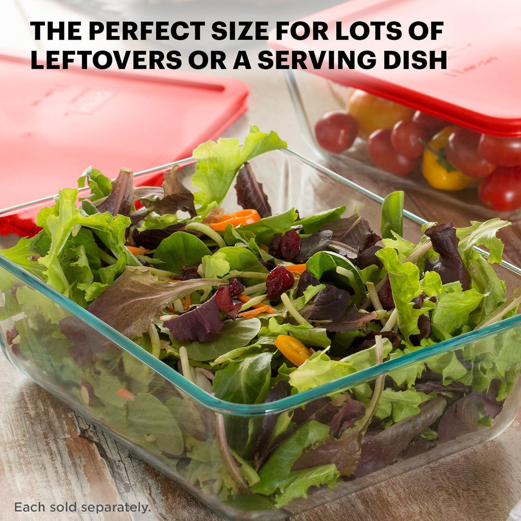 Pyrex Simply Store Glass Food Storage Container - 11 Cup | BPA-Free Lids, Freezer & Microwave Safe