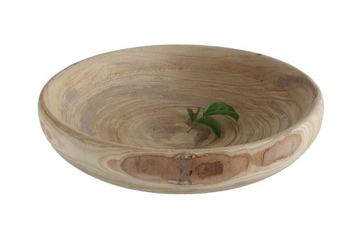 Creative Co-Op Decorative Paulownia Wood Bowl