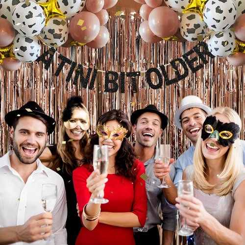 Brown Backdrop Tinsel Foil Curtain Football Party Decorations Streamers 2 Pack 3.3x8.2 ft for Birthday Superball Party Supplies Game Day Decorations Graduation Wedding Baby Shower Bridal Easter