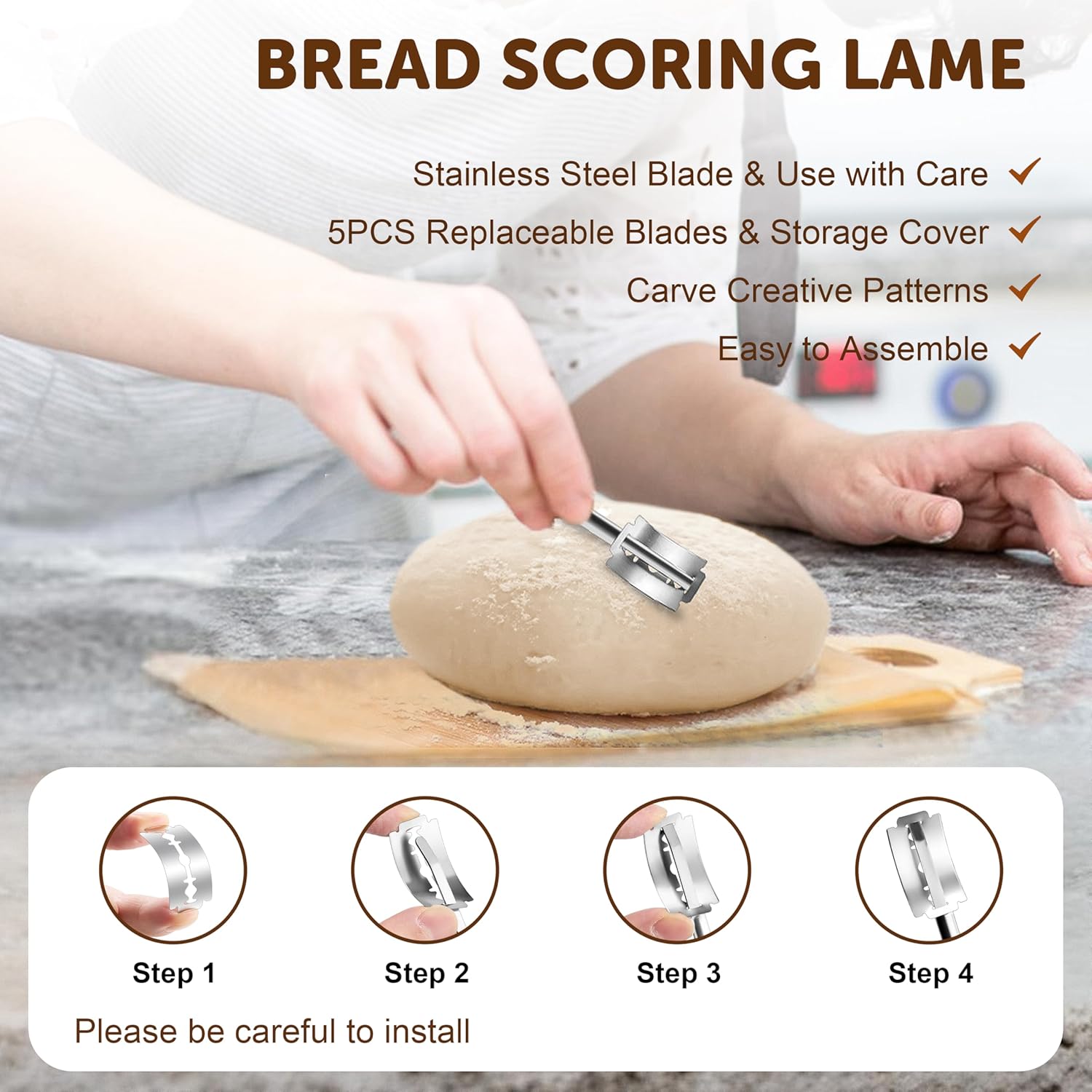 TeamFar Sourdough Bread Baking Kit - 9” Round & 10” Oval Proofing Baskets, Cloth Liner & Accessories