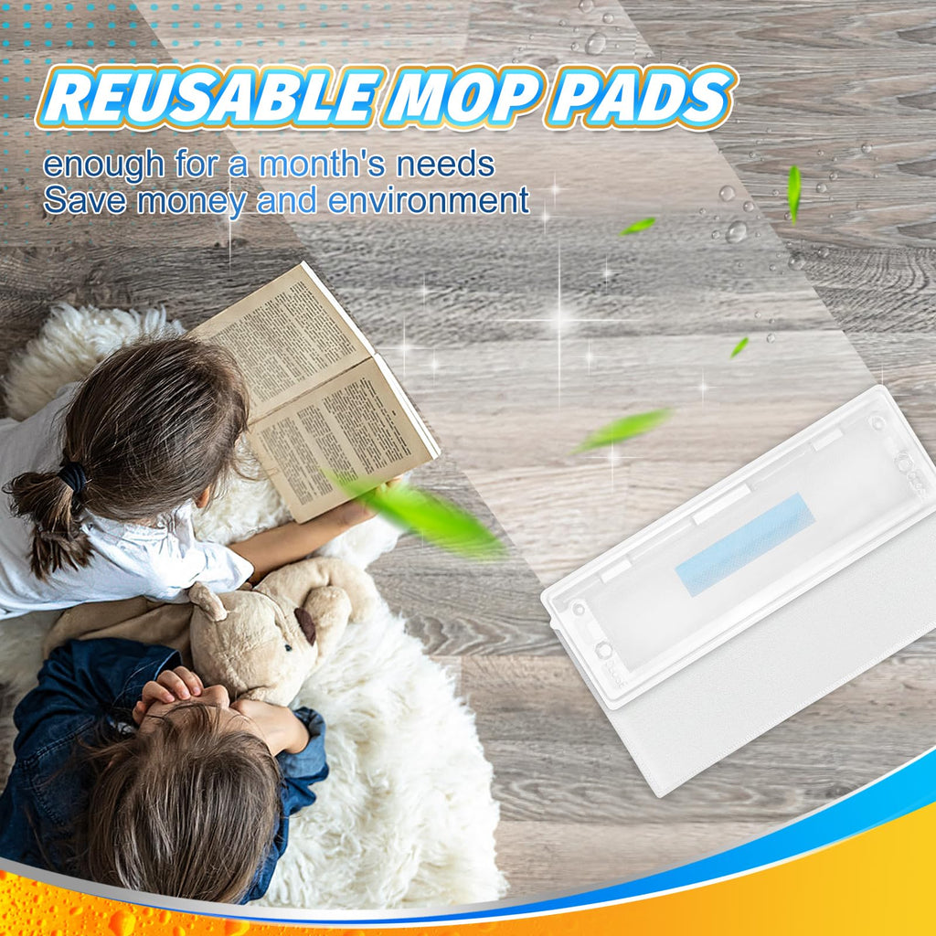 Reusable Vac Mop Replacement Pads Refills Compatible with Shark Vac Mop VM252 VM200 VC205 VM250 Wet and Dry Mop Pads Vacuum Mopping Pad Refill for Hardwood Floor Cleaning, 6 Pack