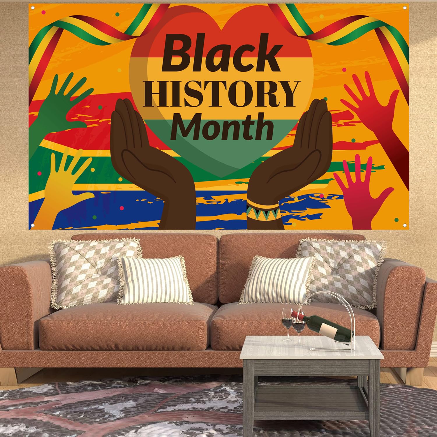 Black History Month Backdrop African American Black History Month Wall Posters Hanging Banner Black History Month Decorations Party Supplies