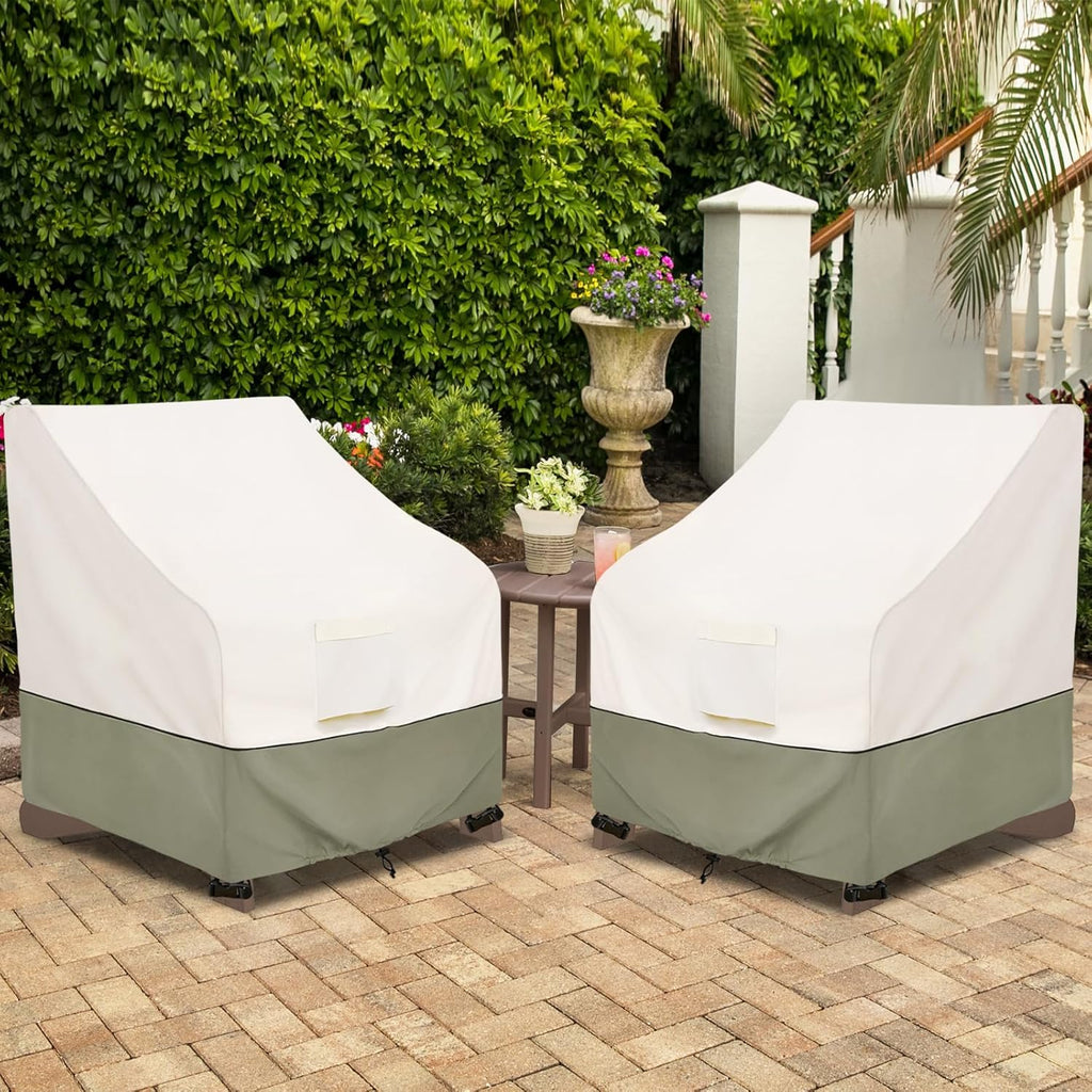 Waterproof Adirondack Chair Cover by [Brand Name] - Durable Protection for Outdoor Chairs Up to 32W x 35D x 36H Inches | Beige