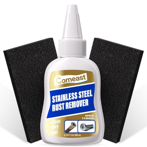 comeast Stainless Steel Rust Remover Quickly Cleans Commercial Equipment, Appliances, Grills, Sinks, and Tools – 6.67 oz / 200ML