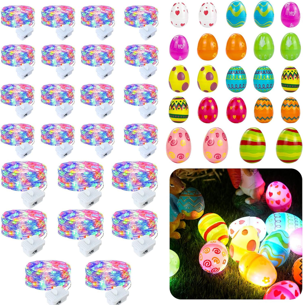 Skiennix 7Ft Fairy Lights - 24 Pack Battery Operated 20 LED Easter String Lights for Spring Decor