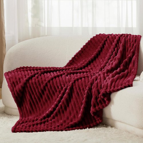 Bedsure GentleSoft Red Blanket - Cozy Soft Throw for Women & Girls, Perfect 50x60 Inches Size