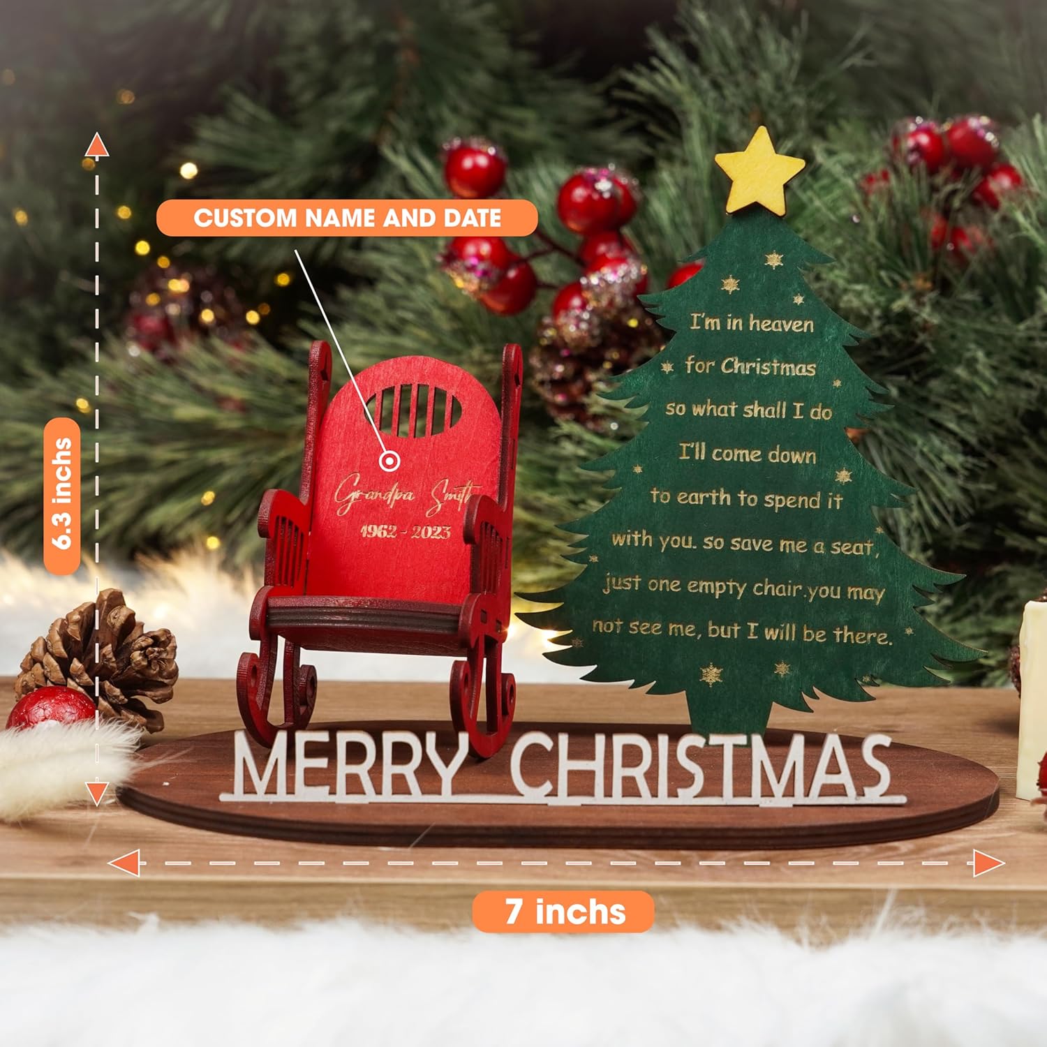 Regine Switzerland Memorial Candleholders - Personalized Rocking Chair Design | Tribute to Loved Ones