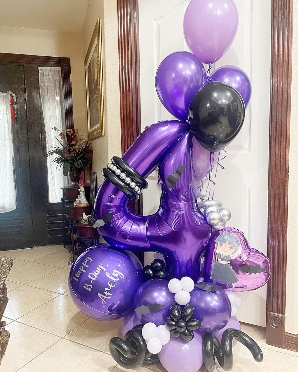 Purple Number 5 Balloon - 40 Inch Giant Foil Balloon for 5th Birthday Party Decorations