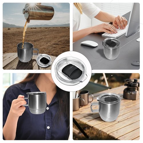 Tumbler Lids for YETI 6 oz/ 8oz/ Stackable Mug & Yeti Rambler 10 oz Tumbler Lid, MagSlider Lids for Yeti Espresso/Coffee Mug 6oz, Replacement Lid for Ye-ti Rambler 10 oz Wine Tumbler (2 Pack)