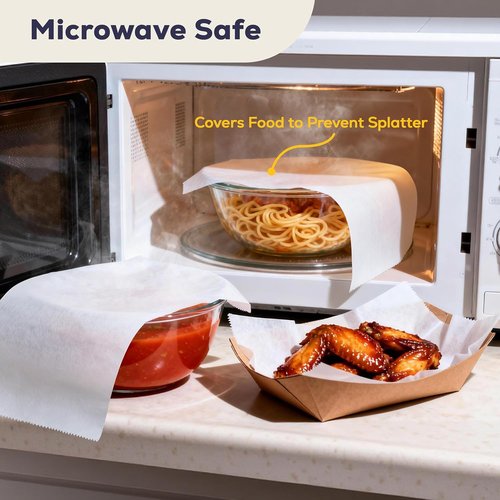 Fit Meal Prep Deli Wax Paper Sheets - 500 Pack | Waterproof & Greaseproof 6 x 10.75 Inches