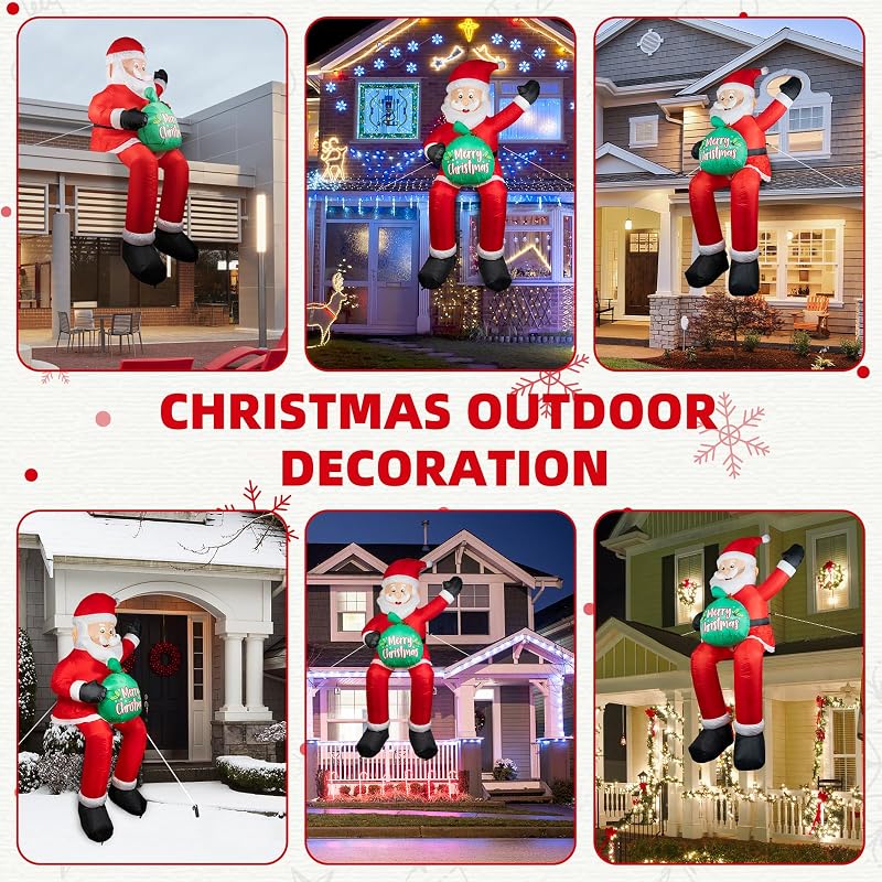 5.6 ft Christmas Inflatable Santa Claus with LED Lights – Weatherproof Yard Decor