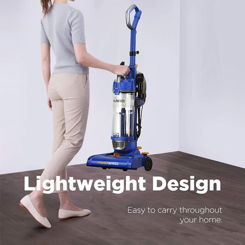 Eureka NEU182A PowerSpeed Bagless Upright Vacuum Cleaner - Lightweight & Efficient - Blue
