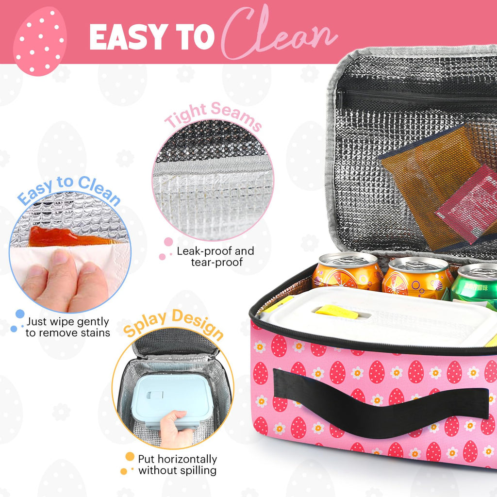 Lunch Box Kids, Insulated Lunch Bag for Women Men, Cooler Reusable Cute Lunch Containers for Boy & Girls, Adults Leak Proof Large Lunch Tote Bags for School, Work, Travel, Picnic Outdoor and Beach