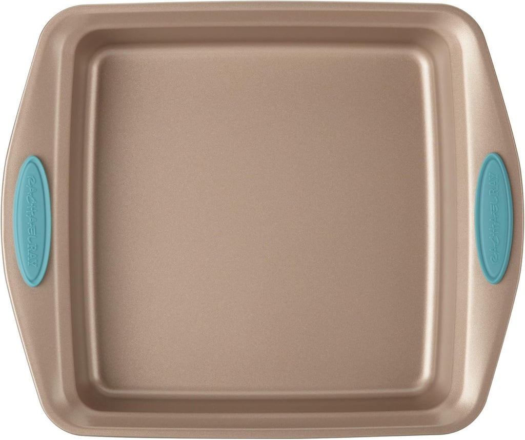 Rachael Ray Cucina Nonstick Baking Pan - 9-Inch Square Cake Pan in Brown | Easy Release & Cleanup