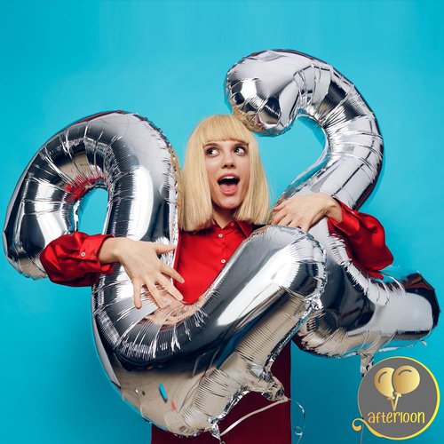 AFTERLOON® Jumbo 40 Inch Pink Foil Number 7 Balloons - Perfect for 7th Birthday Celebrations