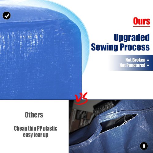 Cosy Family Heavy Duty Moving Bags - 12 Pack with Backpack Straps & Strong Zippers | X-Large, Multicolored Storage Totes