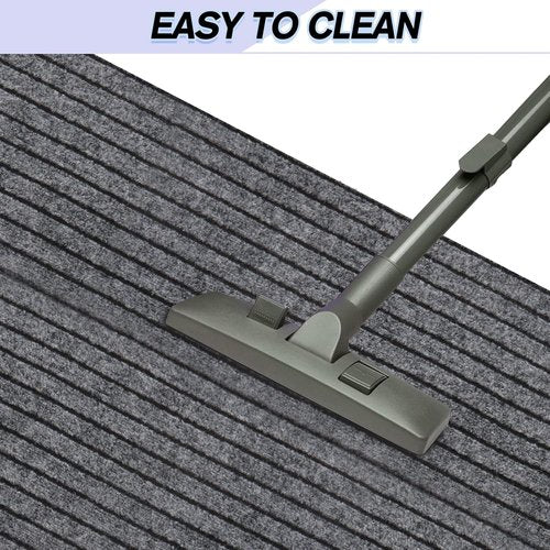 Custom Size Non-Slip Area Rugs Runner by [Brand Name] - Easy Clean & Waterproof | 2FT x 6FT Gray Stripe for Hallway, Kitchen, Laundry