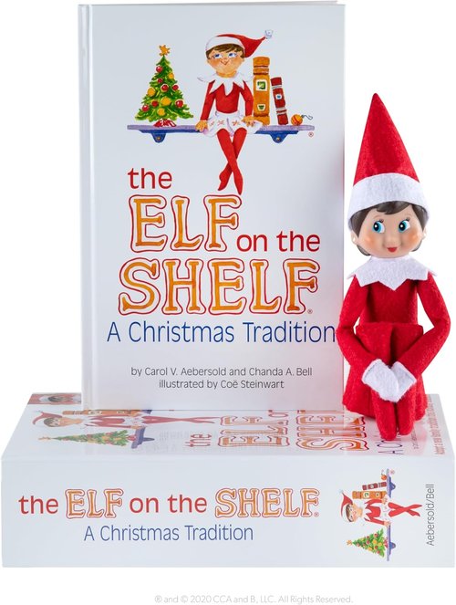 Elf On The Shelf | Girl Scout Elf with Blue Eyes - Illustrated Storybook & Keepsake Box Included