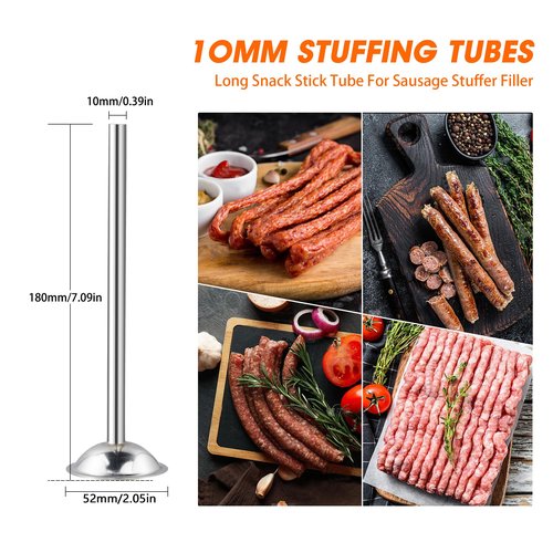 Hakka 10mm Stainless Steel Tubes For Manual/Electric Sausage Stuffer