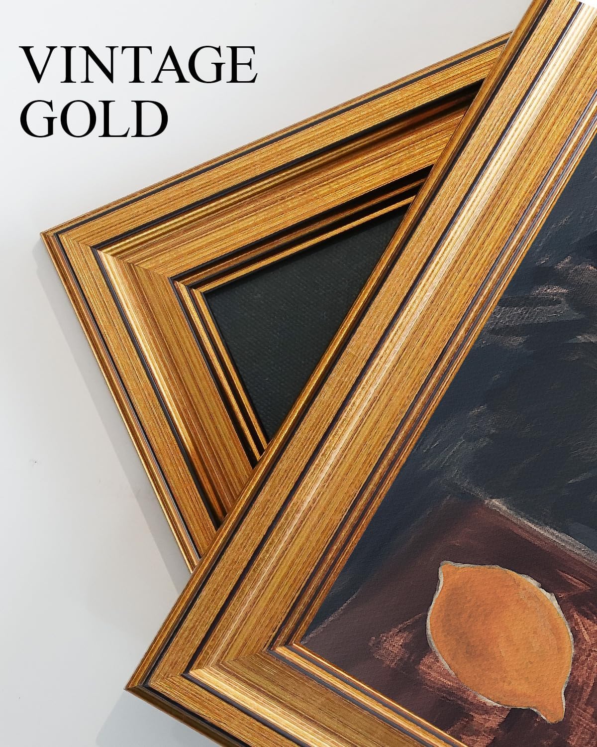 VIYYIEA Vintage Gold Framed Wall Art - Morpho Polyphemus Design | 16" x 12" for Living Room Decor