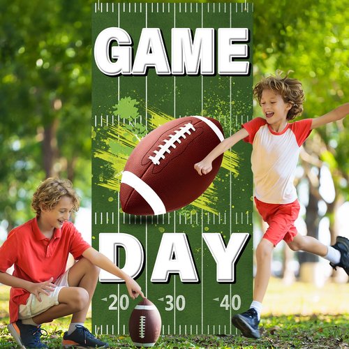 Football Party Door Decorations, Football Door Cover Game Day Banner Backdrop for Party Decorations 2026 (Grass)