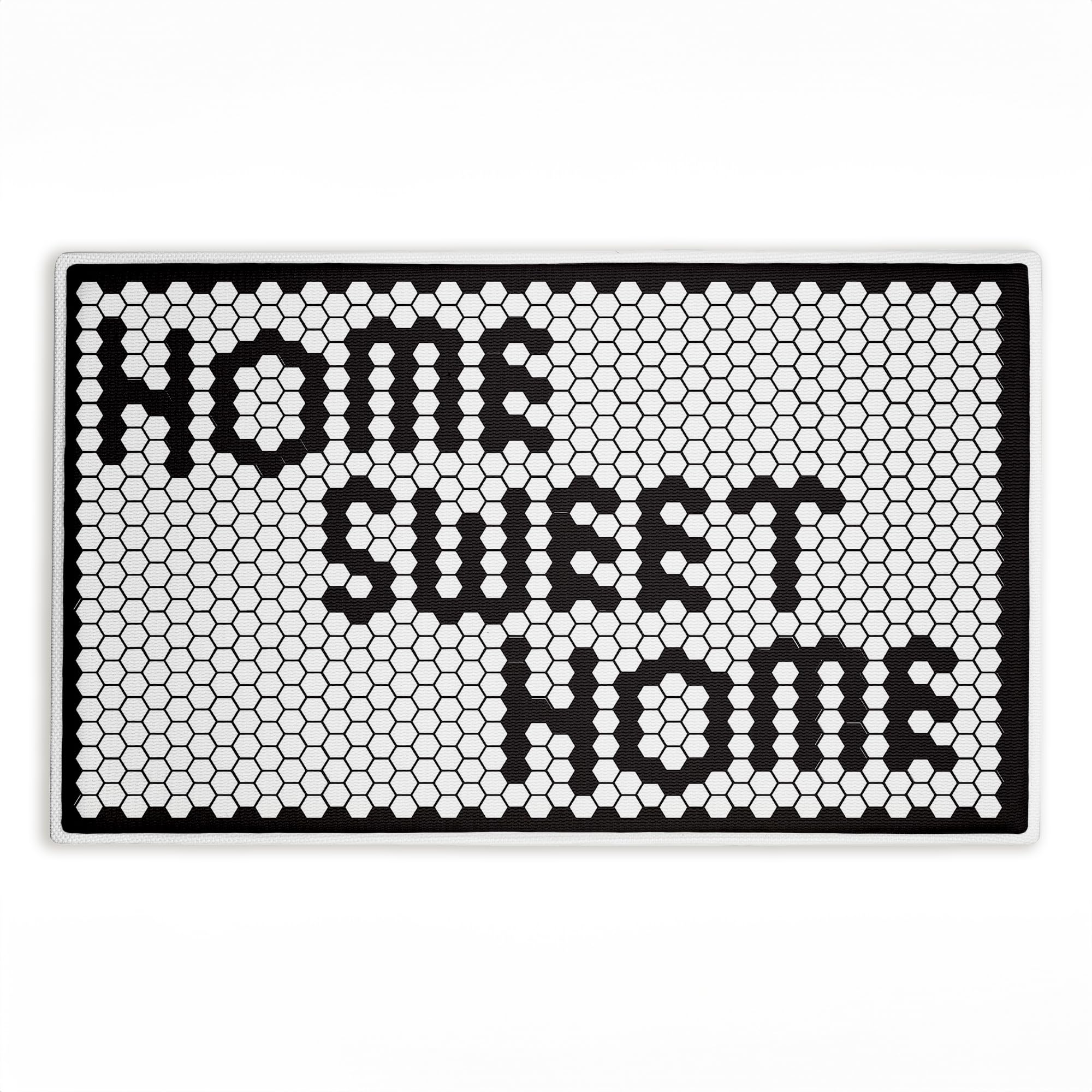 Stupell Industries Sweet Home Mosaic Pattern Plush Bathroom Mat & Bath Rug, Soft Quick-Dry Non-Slip Bathroom Rug with Recycled Foam Cushion, Geometric Tile Pattern Design by Elizabeth Medley, 18"x30"