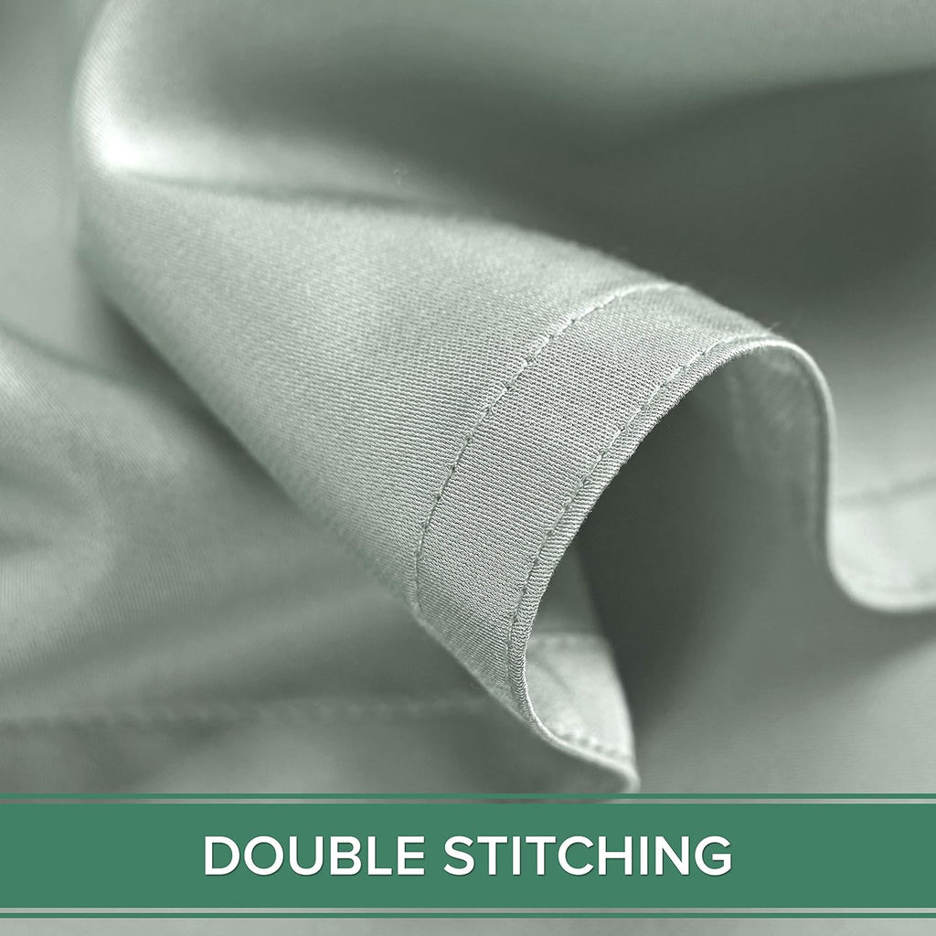 Pure Bamboo Queen Sheets - Luxuriously Soft & Cooling 100% Organic Viscose Bed Set | Sea Glass Color