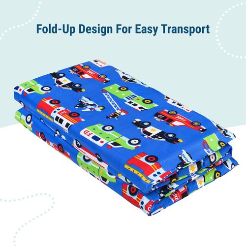 Wildkin Kids Microfiber Nap Mat Cover – Soft, Durable & Fits 1.5" Vinyl Sleep Mats (Heroes)