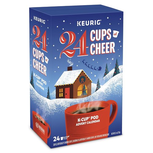 Keurig Advent Calendar - Variety Pack of 24 Single Serve K-Cup Pods for Holiday Enjoyment