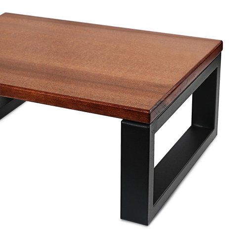 CONSDAN Step Stool with Metal Frame, Solid Hardwood Step Stool for Toddler/Kids/Adult, Portable Stool for Bedroom Bathroom-Chocolate