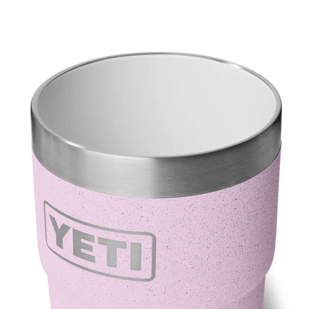 YETI Rambler 8 oz Insulated Coffee Mug with Lid - Stackable Double-Wall Vacuum Insulated Cup - DuraSip Ceramic Lining - Barista-Friendly Design - Stainless Steel - Dishwasher Safe, Cherry Blossom