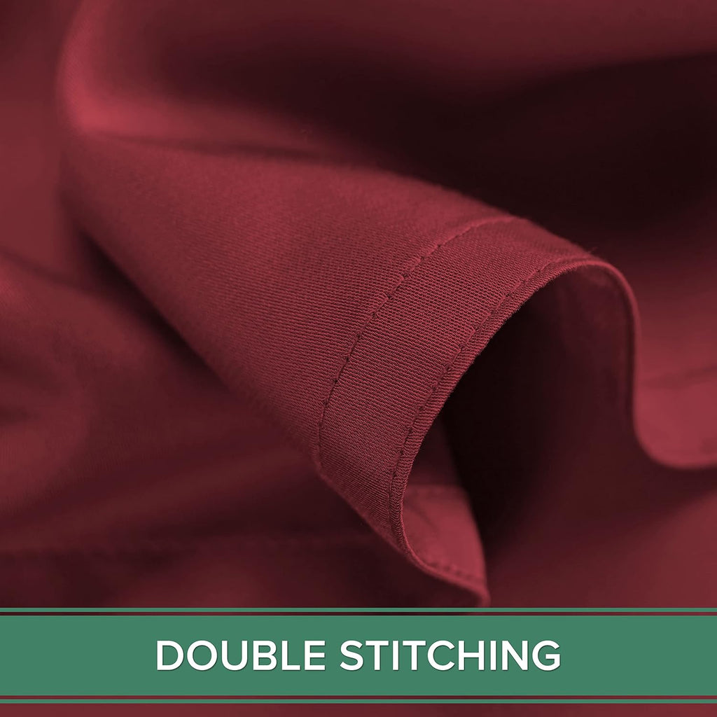 Pure Bamboo Full Bed Sheet Set - 100% Organic Viscose, Luxuriously Soft & Cooling | Merlot Color, 2-Year Quality Promise