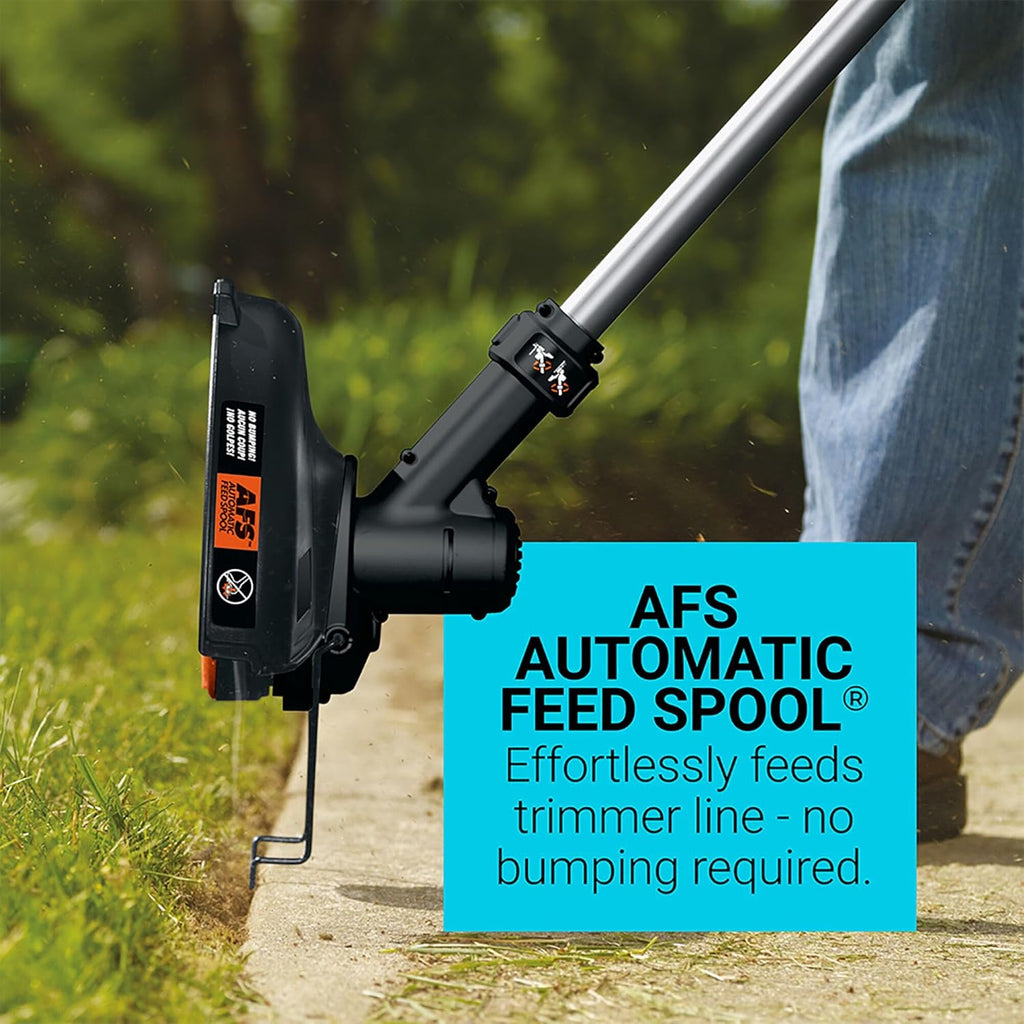 BLACK+DECKER 40V MAX Cordless String Trimmer & Edger - Adjustable Telescoping Pole, Includes Battery & Charger