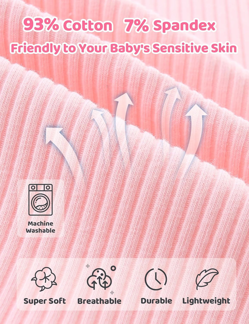 Babymine Newborn Unisex Baby Clothes - Long Sleeve Onesie Outfit with Mittens & Hat | 0-3 Months