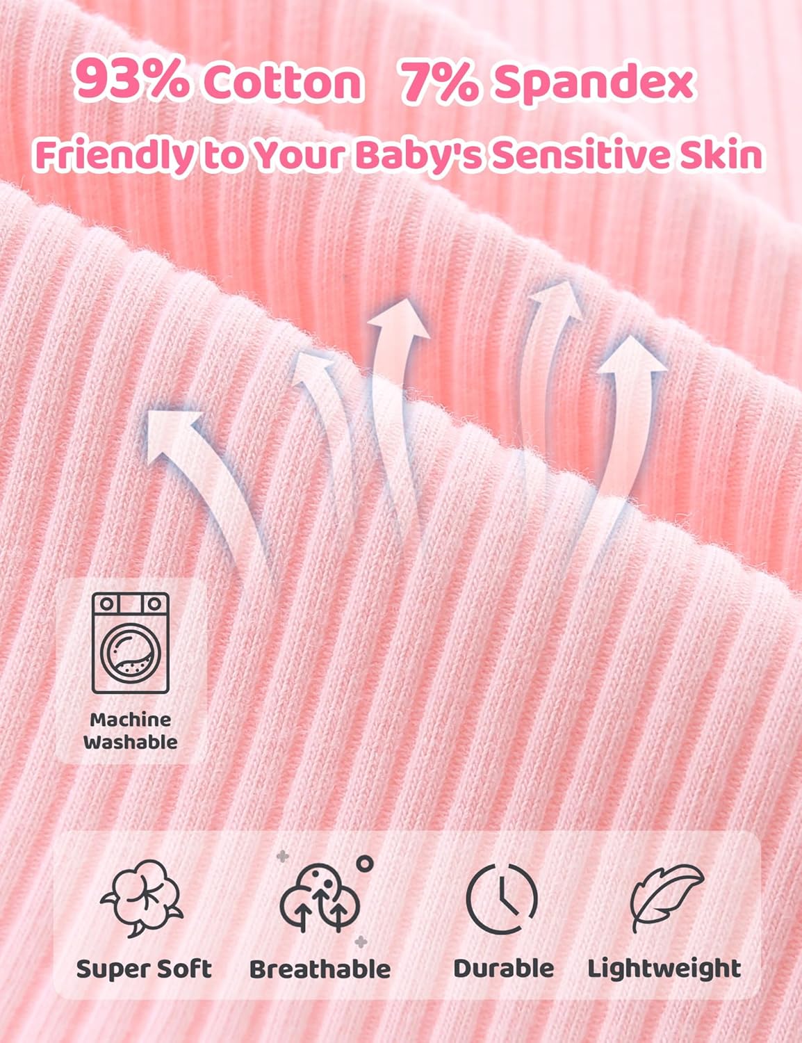 Babymine Newborn Unisex Baby Clothes - Long Sleeve Onesie Outfit with Mittens & Hat | 0-3 Months