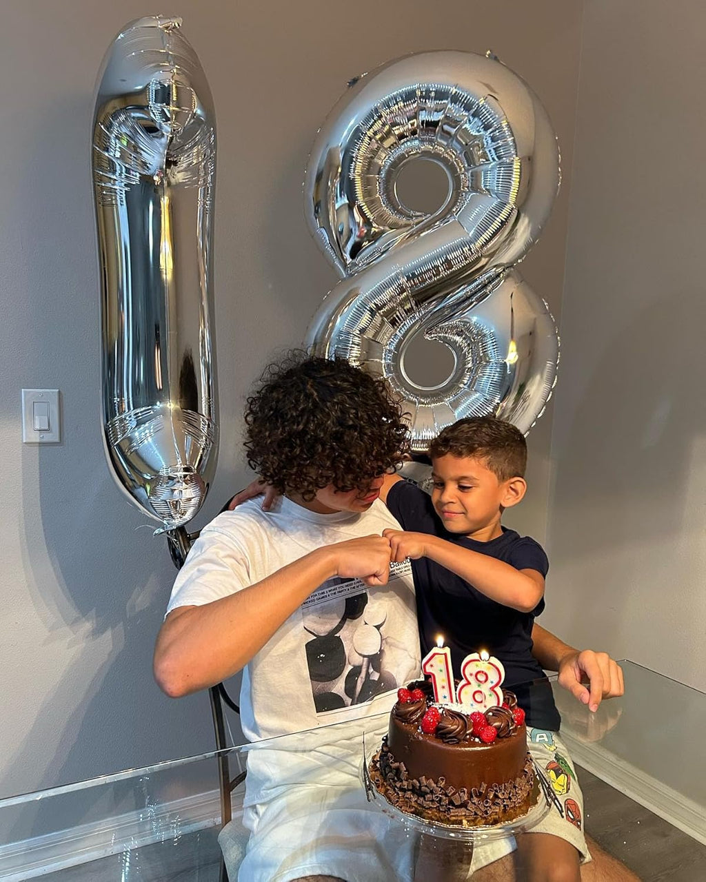 Silver 8 Balloon - 40 Inch Number Balloon for 8th Birthday Decorations | Perfect for Boys & Girls
