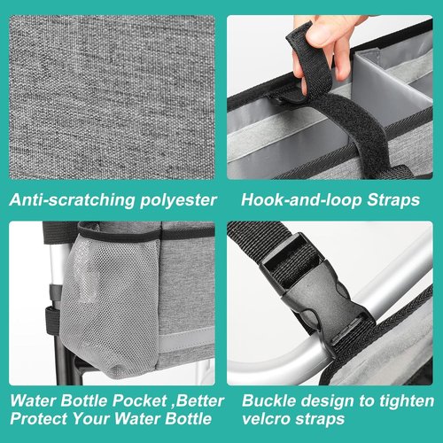 EXLIFBAG Walker Bag - Folding Design with Cup Holder for Seniors | Gray Color