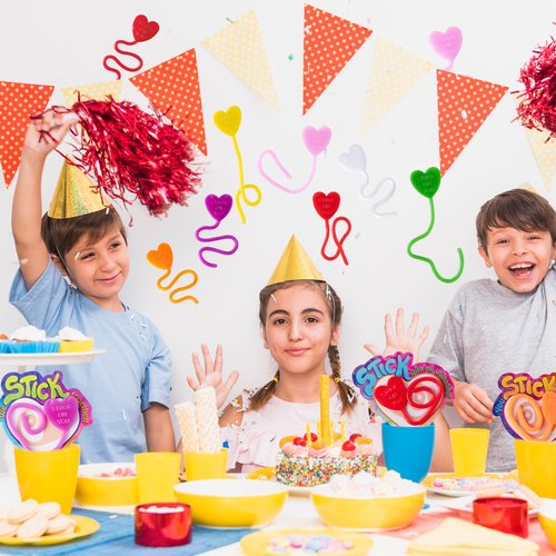JOYIN 28 Packs Valentine's Day Sticky Heart Toys, Classroom Exchange Gift for Kids, Classroom and Holiday Reward Prizes, Valentine’s Party Favors, Bring fun to children, Party Favors
