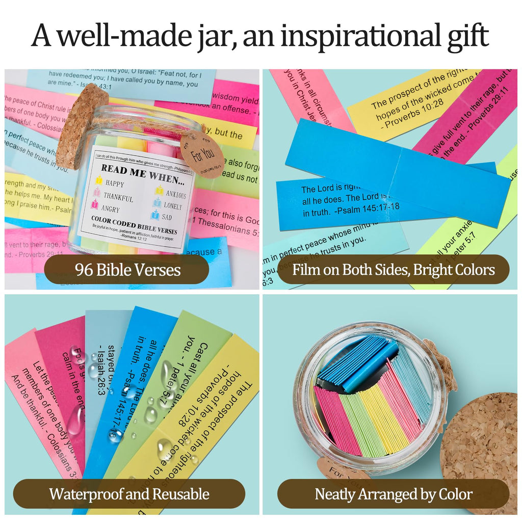 Mothers Day Mom Gifts for Mom Wife Grandma Daughter - Bible Verse Jar Graduation Gifts for Sister Friends Her Easter Basket Stuffers, Birthday Christmas Christian Presents for Women Religious Jar