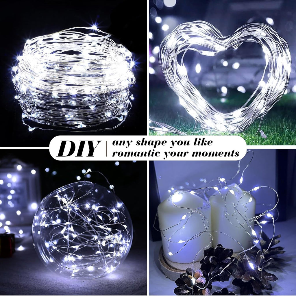 ZGWJ Fairy Lights - 8 Pack Battery Operated 7ft Mini LED String Lights | 3 Modes for Parties & Decor
