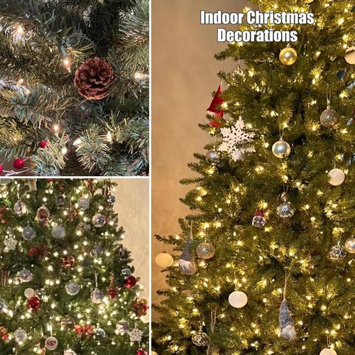 HISHINY Christmas Lights - 100 Count Clear String Lights with Green Wire | 32 Feet for Indoor & Outdoor Decor