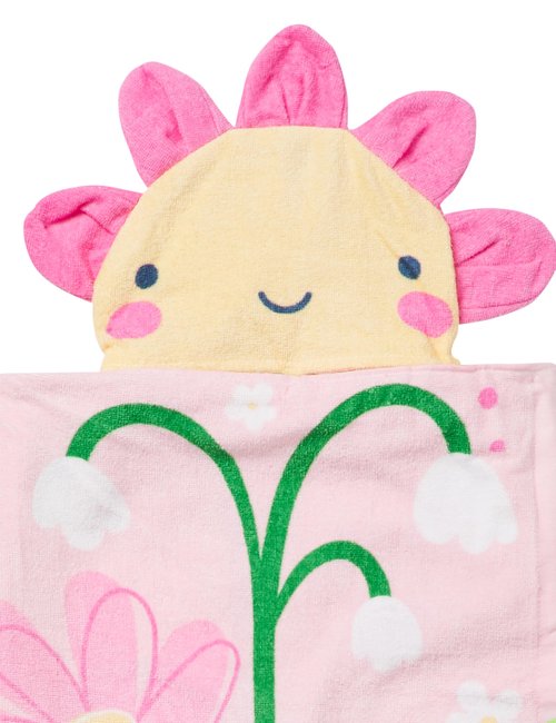 Stephen Joseph, Kids Hooded Bath Beach Towel, Girls and Boys Towel, Swim Pool Cover Up Super Absorbent Cute Characters, Flower