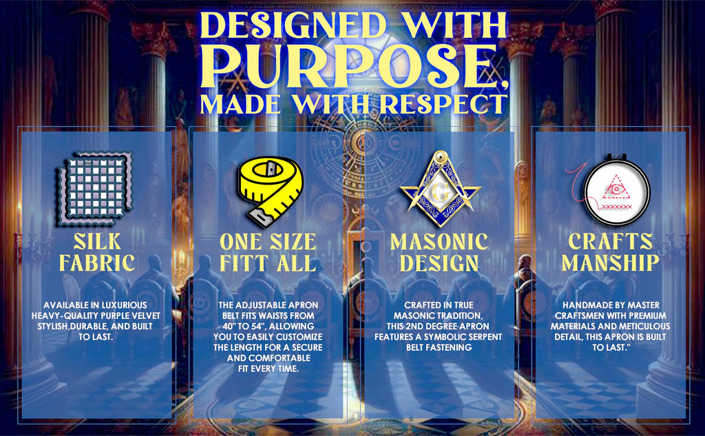 OES WORTHY PATRON/MATRON MASONIC APRON - PURPLE VELVET - HAND MADE OES STAR
