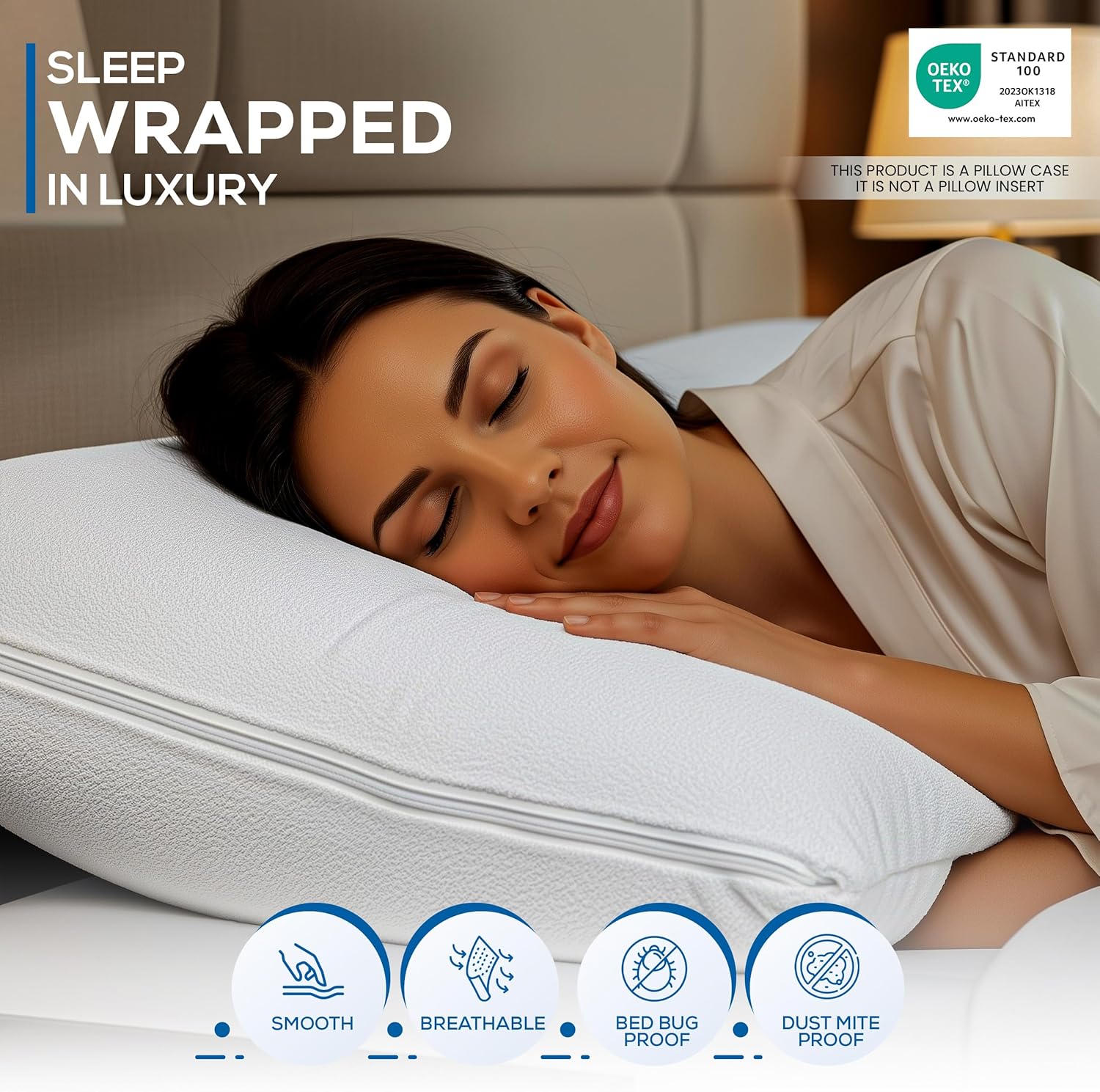 Utopia Bedding Waterproof Pillow Protectors - Set of 4 Standard Size Terry Covers | Bed Bug & Dust Mite Proof